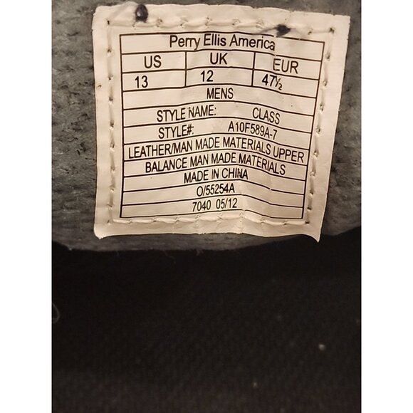 new PERRY ELLIS size 13 Mens Loafers Black Slip On Casual Shoes - Picture 6 of 6